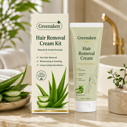Greenaken™ Natural Gentle Hair Removal Cream | For Women & Men, Sensitive Skin