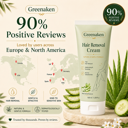 Greenaken™ Natural Gentle Hair Removal Cream | For Women & Men, Sensitive Skin