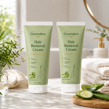 Greenaken™ Natural Gentle Hair Removal Cream | For Women & Men, Sensitive Skin